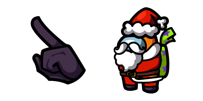 Among Us Orange Santa Character