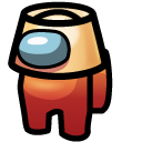 Among Us Orange Table Lamp Character cursor