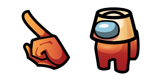 Among Us Orange Table Lamp Character