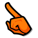 Among Us Orange Tangerine Character pointer