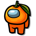 Among Us Orange Tangerine Character cursor