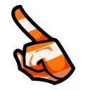 Among Us Orange Traffic Cone Character pointer