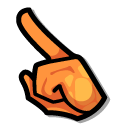 Among Us Orange Triceratops Character pointer