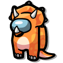 Among Us Orange Triceratops Character cursor