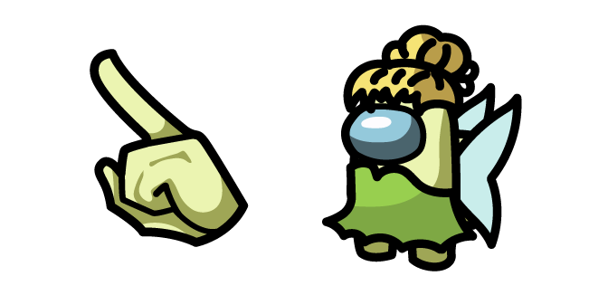 Among Us Peter Pan Tinker Bell Green Character