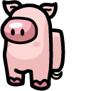 Among Us Pig Pink Character cursor
