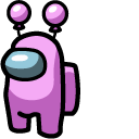 Among Us Pink Balloons Character cursor
