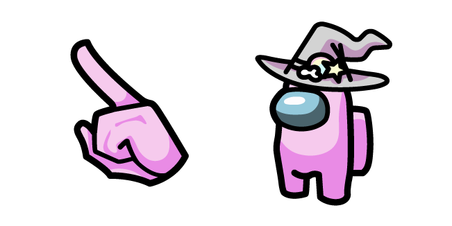 Among Us Pink Beautiful Halloween Witch Character