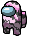 Among Us Pink Camouflage Character cursor