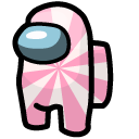 Among Us Pink Candy Character cursor