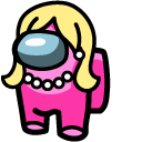 Among Us Pink Character Barbie cursor