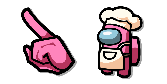 Among Us Pink Chef Character