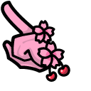 Among Us Pink Cherry Blossom Character pointer