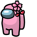 Among Us Pink Cherry Blossom Character cursor
