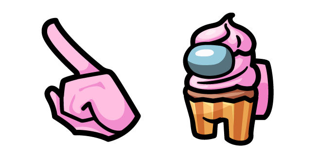 Among Us Pink Cupcake Character