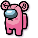 Among Us Pink Dreamtale Kubear Character cursor