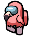 Among Us Pink Flamingo Character cursor