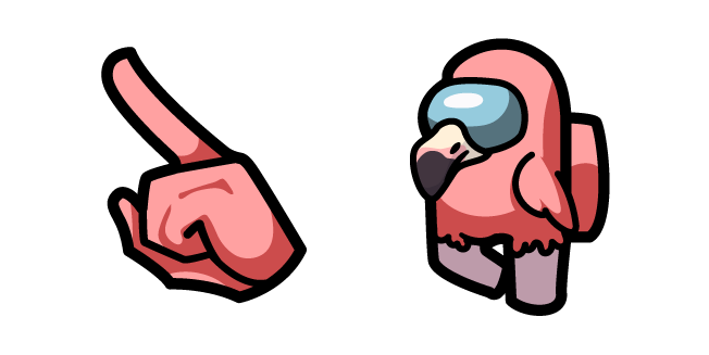 Among Us Pink Flamingo Character