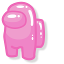 Among Us Pink Gum Character cursor