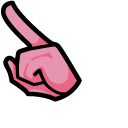 Among Us Pink Heart Character pointer