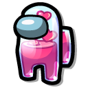 Among Us Pink Love Potion Character cursor