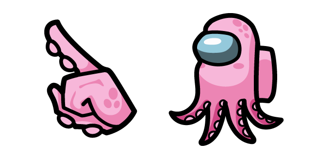 Among Us Pink Octopus Character