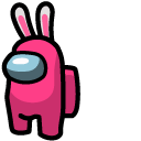 Among Us Pink Rabbit Character cursor