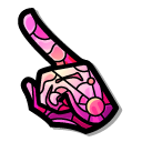 Among Us Pink Stained Glass Character pointer