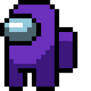 Among Us Pixel Purple Character cursor