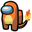 Among Us Pokemon Charmander Character cursor