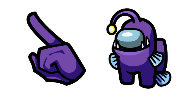 Among Us Purple Anglerfish Character