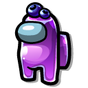 Among Us Purple Blueberry Jelly Character cursor