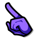 Among Us Purple Character in a Ghost Costume pointer