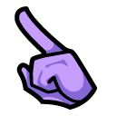 Among Us Purple Character in Pajamas pointer