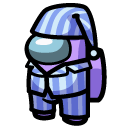 Among Us Purple Character in Pajamas cursor