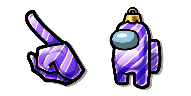 Among Us Purple Christmas Ball Character