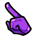 Among Us Purple Fruit Drop Candy Character pointer