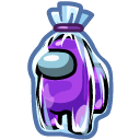 Among Us Purple Fruit Drop Candy Character cursor