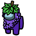 Among Us Purple Grape Character cursor