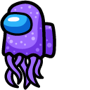 Among Us Purple Jellyfish Character cursor