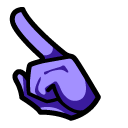 Among Us Purple Magician Character pointer