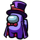 Among Us Purple Magician Character cursor