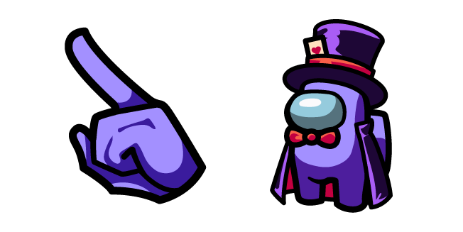 Among Us Purple Magician Character