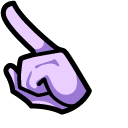 Among Us Purple Mermaid Character pointer