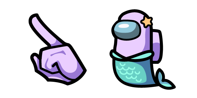 Among Us Purple Mermaid Character