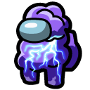 Among Us Purple Thundercloud Character cursor