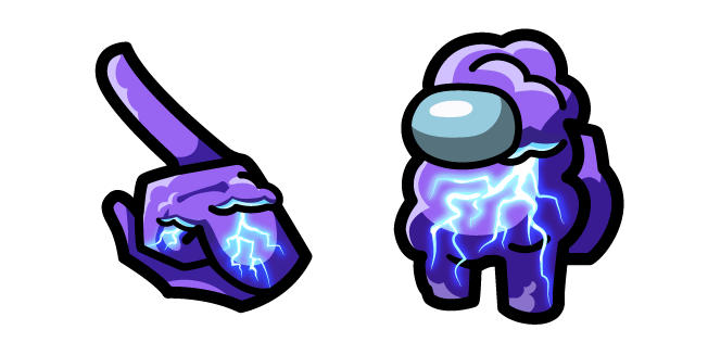 Among Us Purple Thundercloud Character