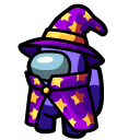Among Us Purple Wizard Character cursor