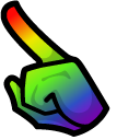 Among Us Rainbow Character pointer