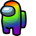 Among Us Rainbow Character cursor